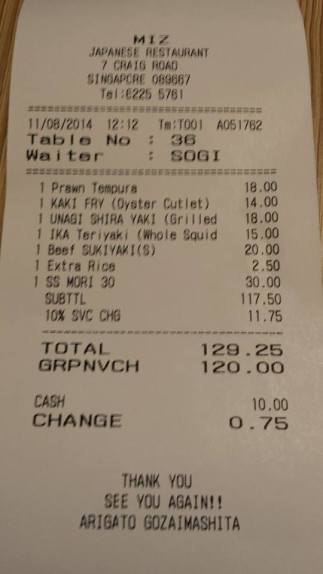 total bill after discounts = S$65.25nett