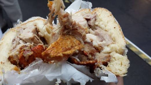 crispy pork belly sandwich