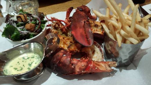 GBP20 lobster (about 1.5lb or 650g)