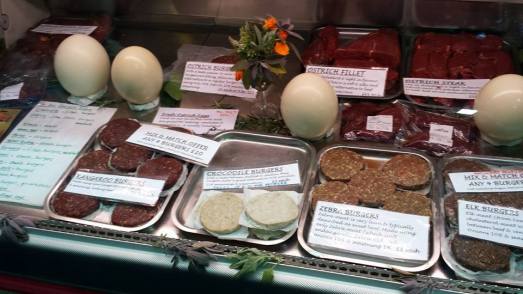 exotic stuff - kangaroo, crocodile, zebra, elk, ostrich