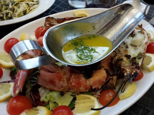 large grilled lobster very tasty bbq flavour.