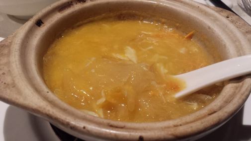 crab roe sharksfin soup