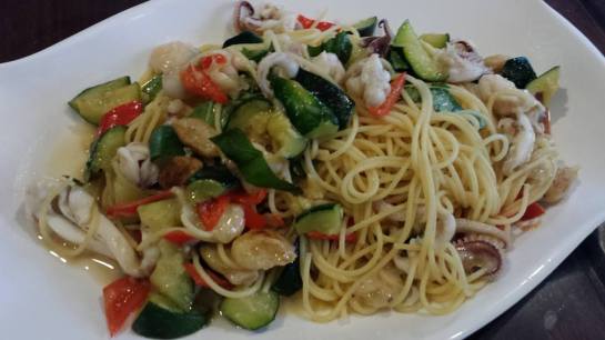 my version of spaghetti alls nerano with squid