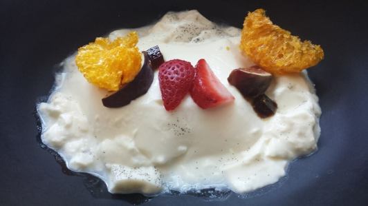 panna cotta with honeycomb