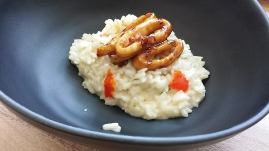 kabayaki squid risotto