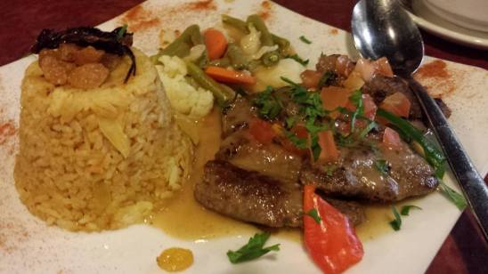 beef kofta with rice