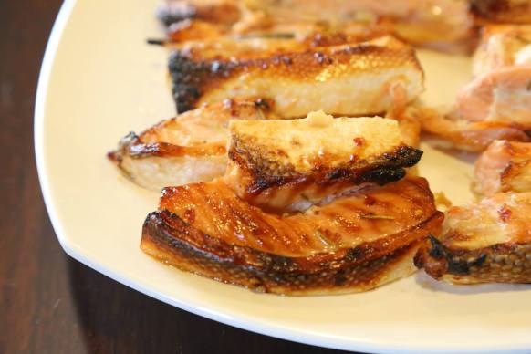 oven grilled miso salmon