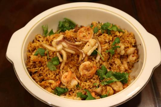 #8 spicy seafood fried rice