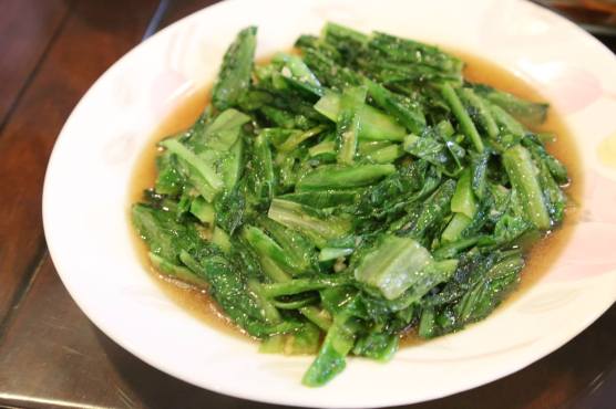 garlic fried romaine lettuce