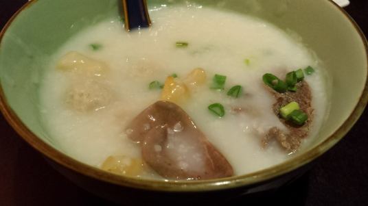 porridge (minced prok balls, kidney, beef)