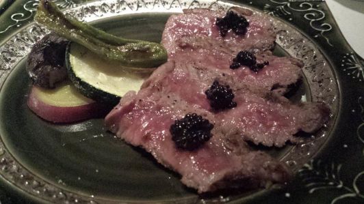 #8 ohmi wagyu (近江牛) with xavier, jalapeño chilli, sweet potatoes