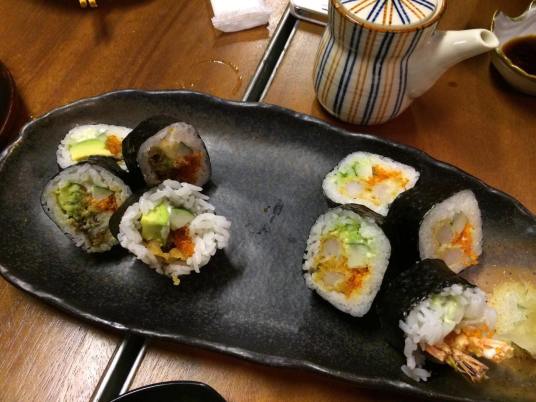 double prawn tempura maki (S$8.80)+softshell carb maki (S$8.80)