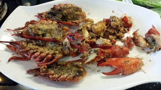 lobster pan-fried with butter & brandy