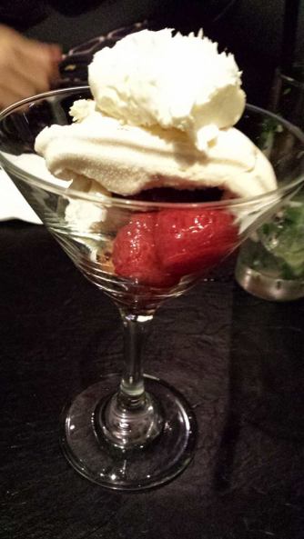 deconstructed strawberry cheese cake