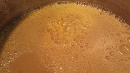 lobster bisque - lobster & prawn shell stock,carrots, potatoes, onions, brandy, heavy cream