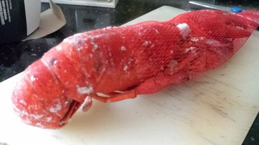 cooked lobster S$26.90 1 for 1 (i.e. 2x375g) from cold storage.