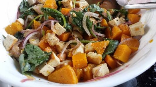 pumpkin tofu salad