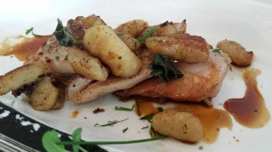 kurobuta pork cheek with gnocchi