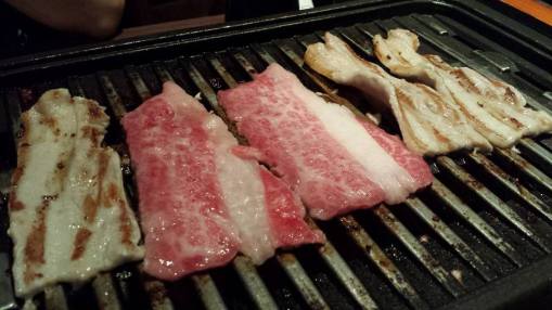 wagyu karubi + belly pork