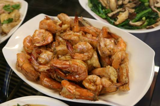 dry wok prawns