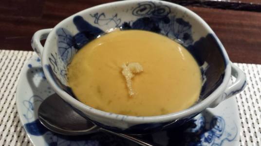 excellent chawanmushi with egg & spring onions