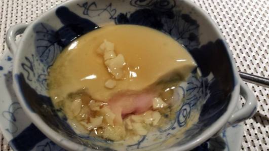 excellent chawanmushi with egg & spring onions