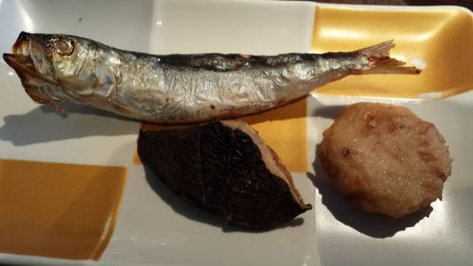 fish, fish cake, mushrooms