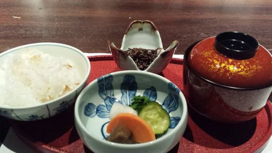 gohan set with pickles