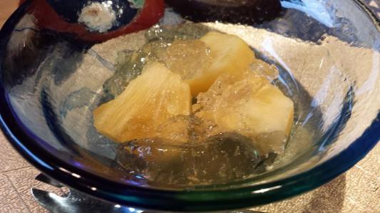 pineapples with yuzu jelly