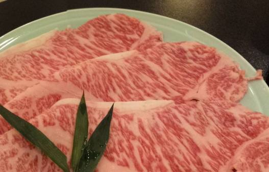 very marbled sukiyaki wagyu