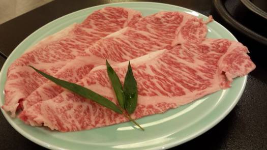 very marbled sukiyaki wagyu
