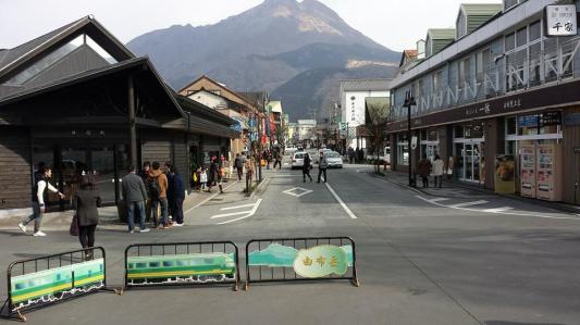 yufuin - view from yufuin eki (train station)