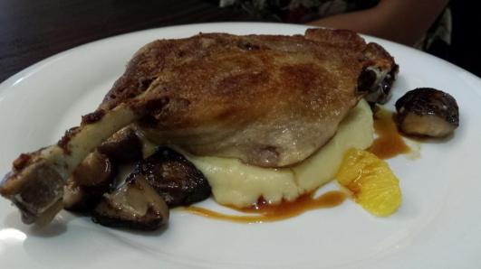 duck confit, mased potato, shitake