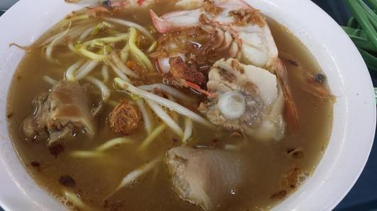 $5 prawn+pig tail noodles