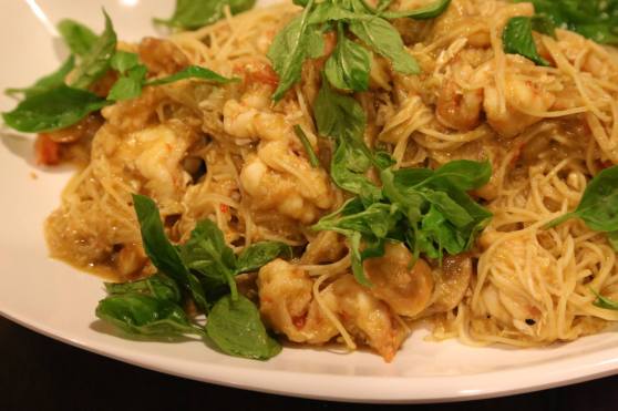chilli crab capellini (angel hair pasta)