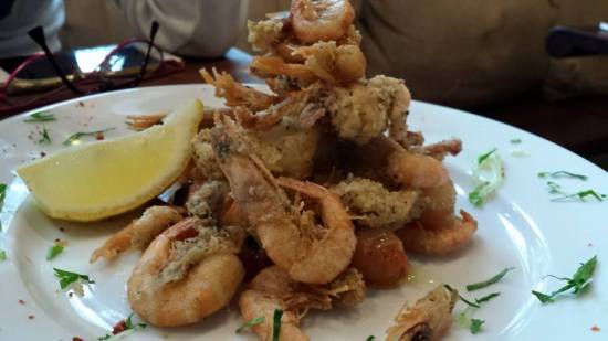 aegean prawns & calamari fritters