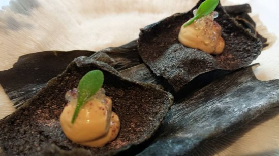 amuse bouche 1=foie gras with jelly