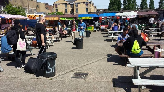 bricklane market openair food trolleys