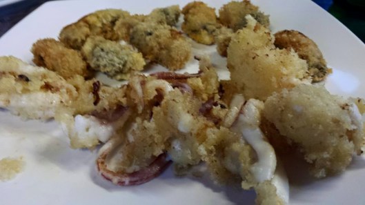 calamari & oyster fritters