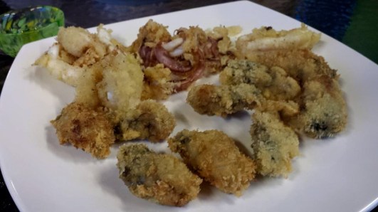 calamari & oyster fritters