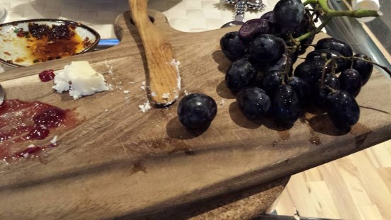cheese jam grapes