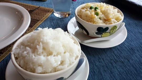 egg fried rice & jasmine rice