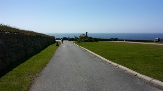from road leading back to minack theatre