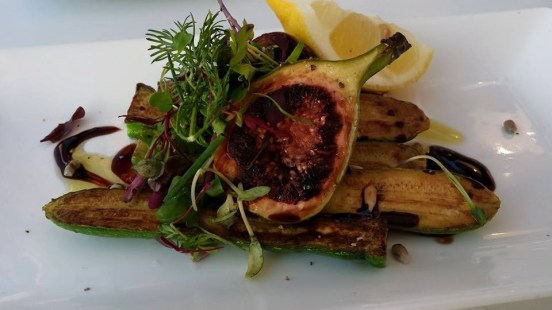 grilled baby courgettes & fig