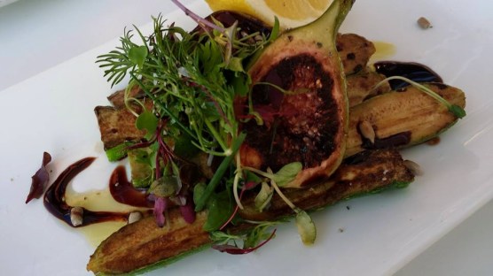 grilled baby courgettes & fig