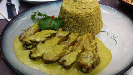 grilled chicken green curry fried rice