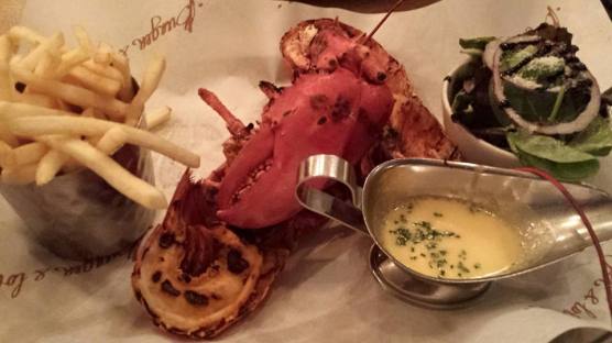 grilled whole lobster