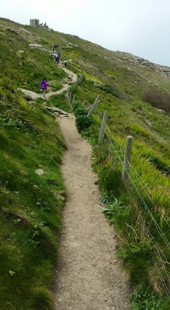 hiking to land's end from sennen cove
