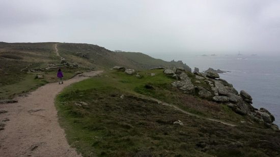 hiking to land's end from sennen cove