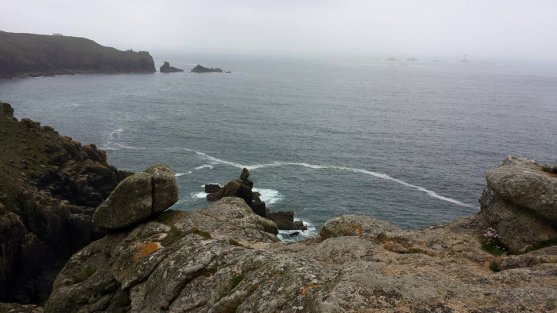 hiking to land's end from sennen cove
